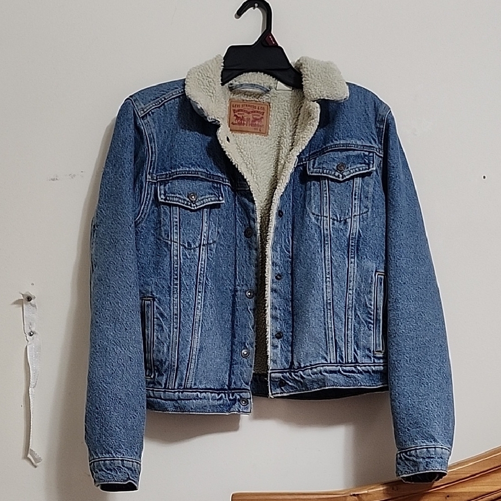 Blue Denim Jacket with Sherpa Lining